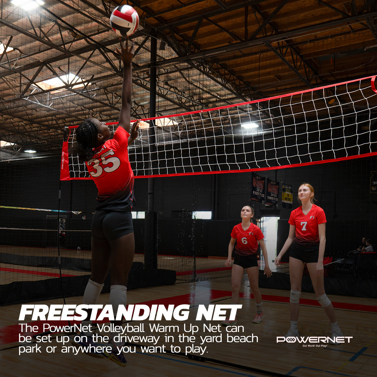 PRO Training Bundle | Volleyball Warm-up Net and Training Station TrainingNets by PowerNet