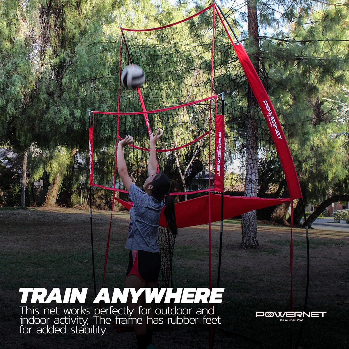 PRO Training Bundle | Volleyball Warm-up Net and Training Station TrainingNets by PowerNet