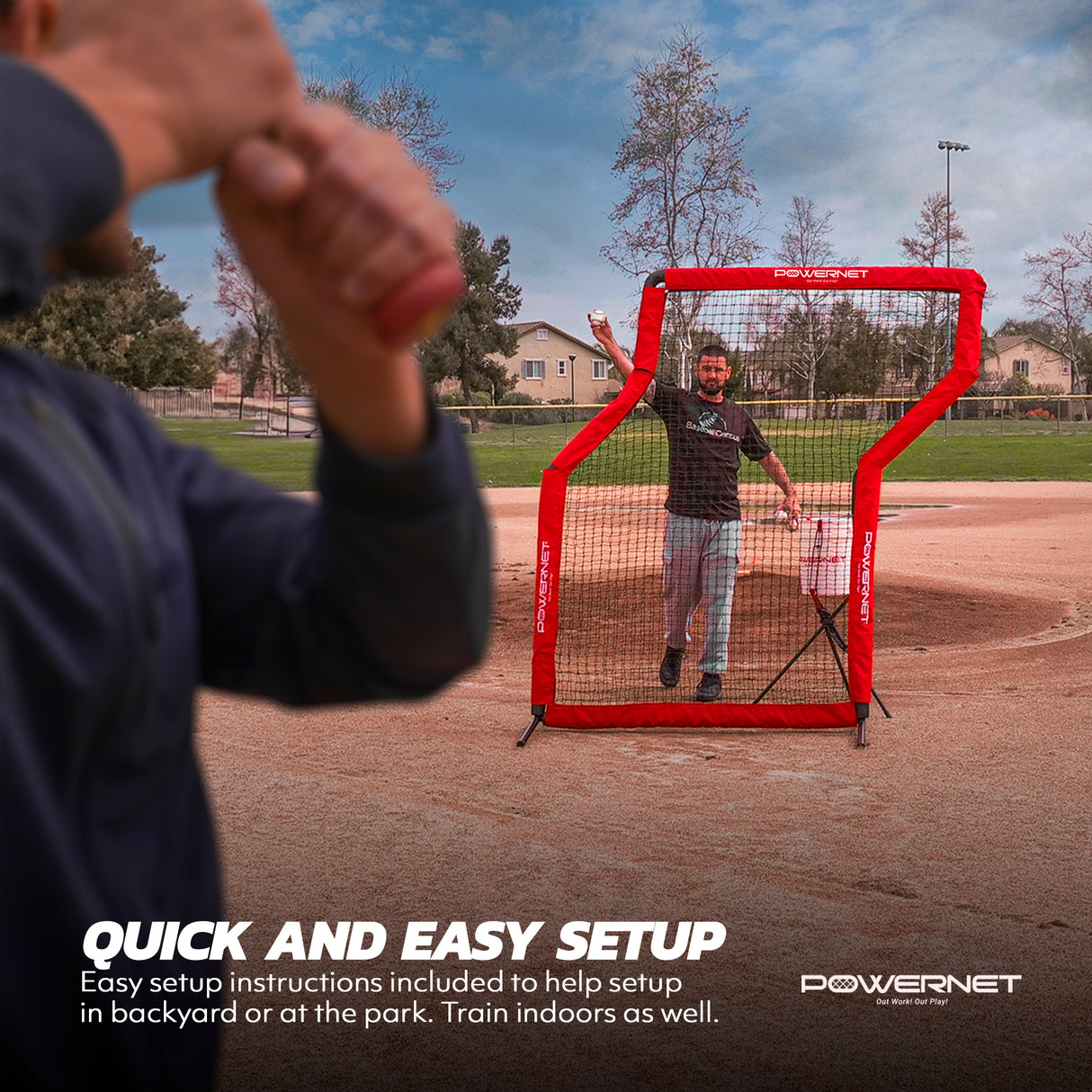 Pro Training Bundle | Breaking Ball Pitching Machine, Z-Screen, Ball Caddy & F-Lite Balls PowerNet by TrainingNets