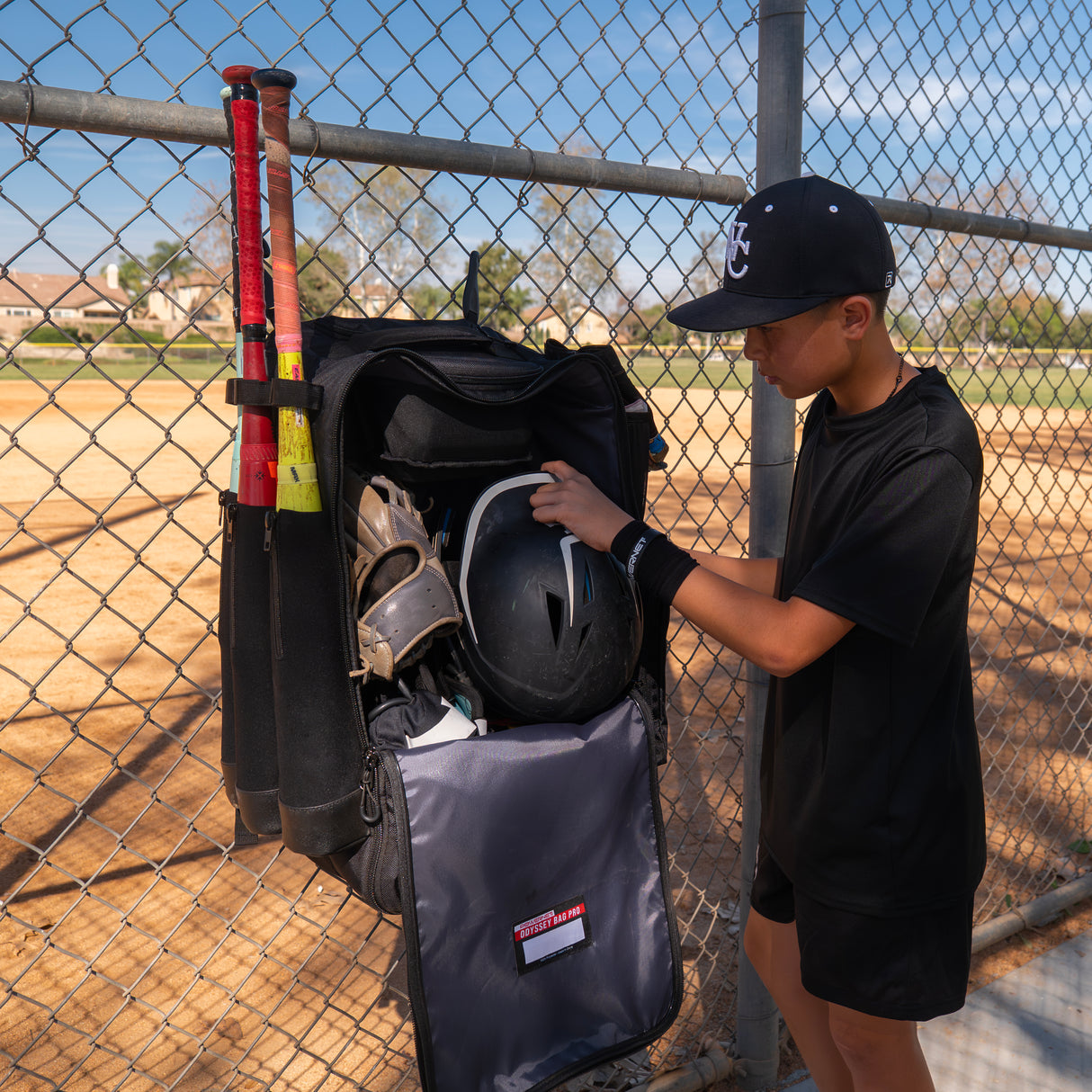 PRO Odyssey Rolling Backpack for Softball & Baseball PowerNet by TrainingNets