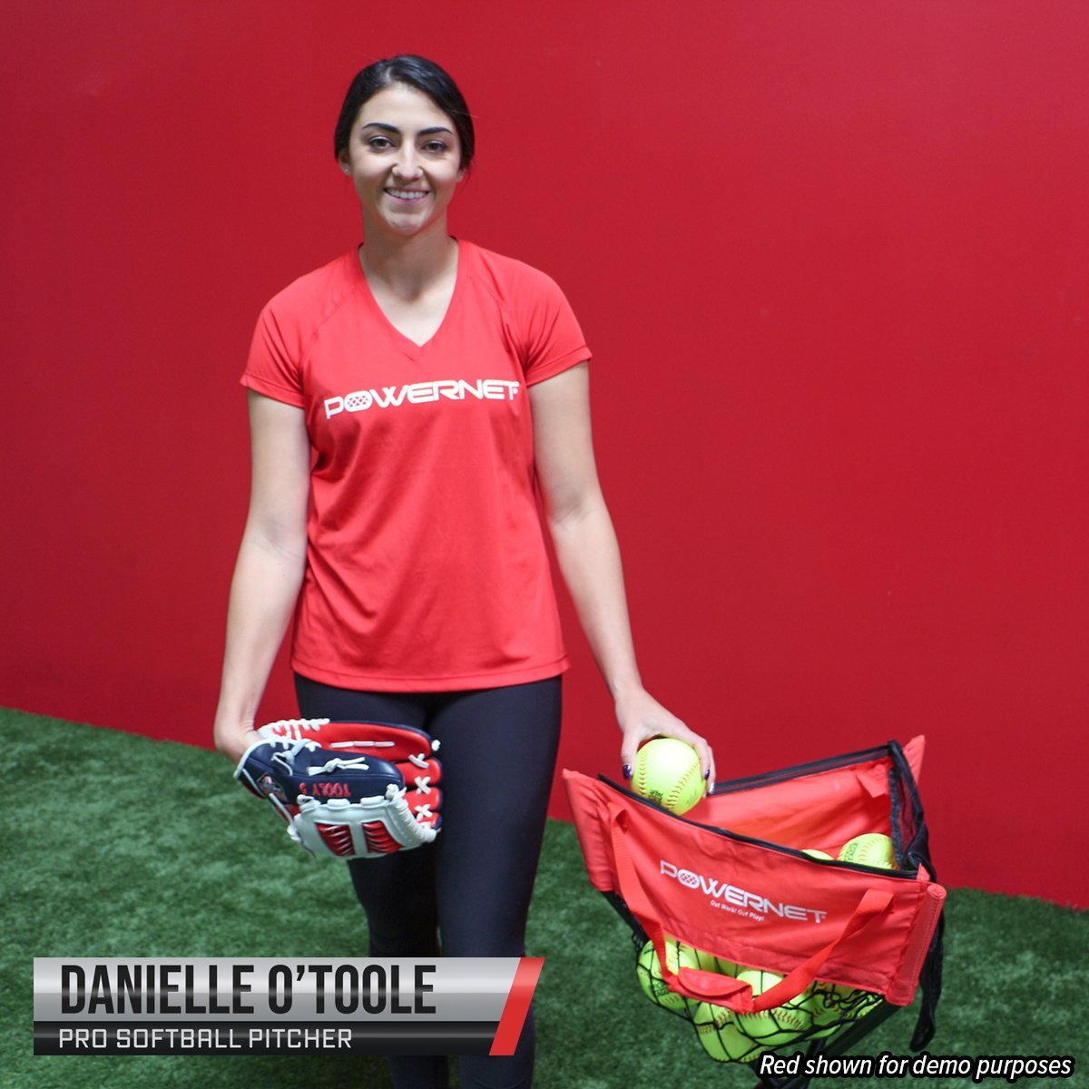 Zippered Removable Ball Caddy for Batting Practice Sports PowerNet