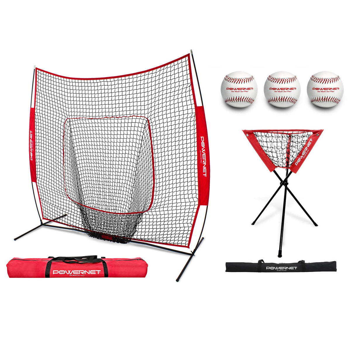 Practice Net 7x7 Baseball Bundle Sports PowerNet Default Title