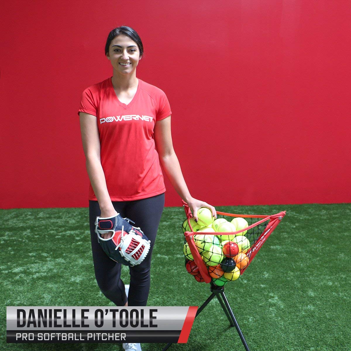 Practice Softballs and Ball Caddy Bundle Sports PowerNet