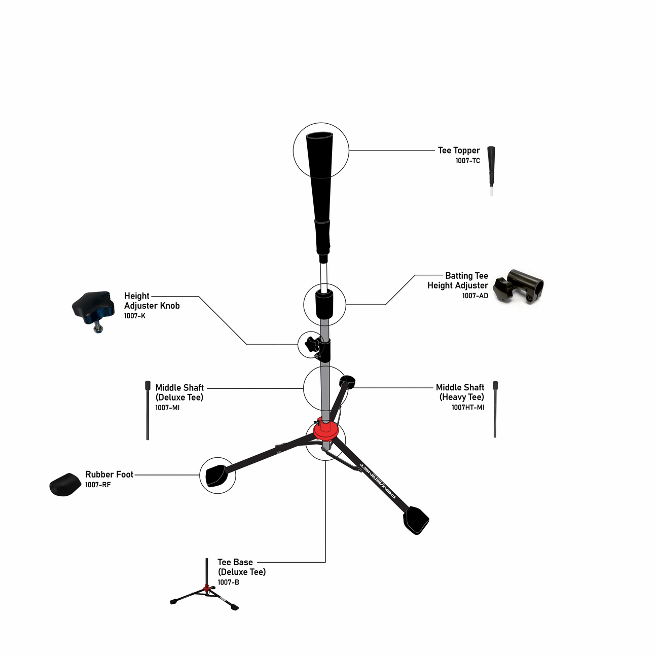 Replacement Parts - Tripod Batting Tee