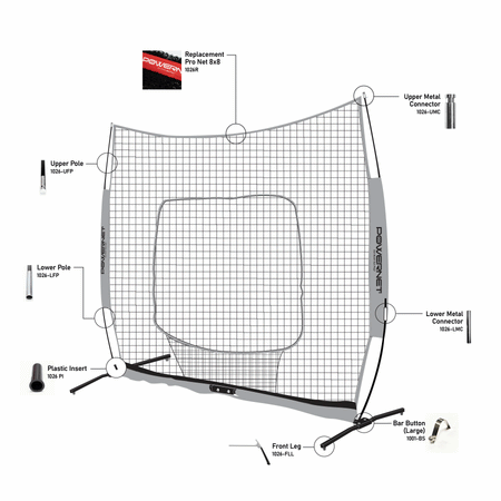 Replacement Parts - 8x8 Net (Square Tube)