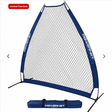 7 FT A-Frame Screen Portable Baseball Softball Training Net sports PowerNet Navy