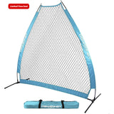 7 FT A-Frame Screen Portable Baseball Softball Training Net sports PowerNet Sky Blue