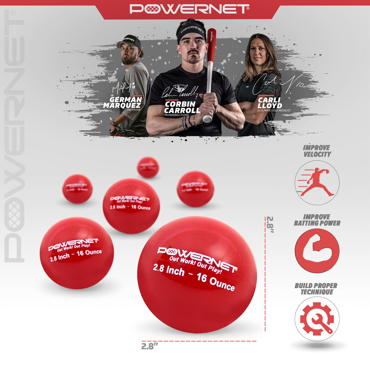 PRO BUNDLE | Pro Tee w/ Weighted Balls Bundle TrainingNets by PowerNet