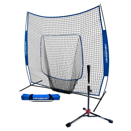 The Original 7x7 FT Training Net & Tee Combo sports PowerNet Royal Blue