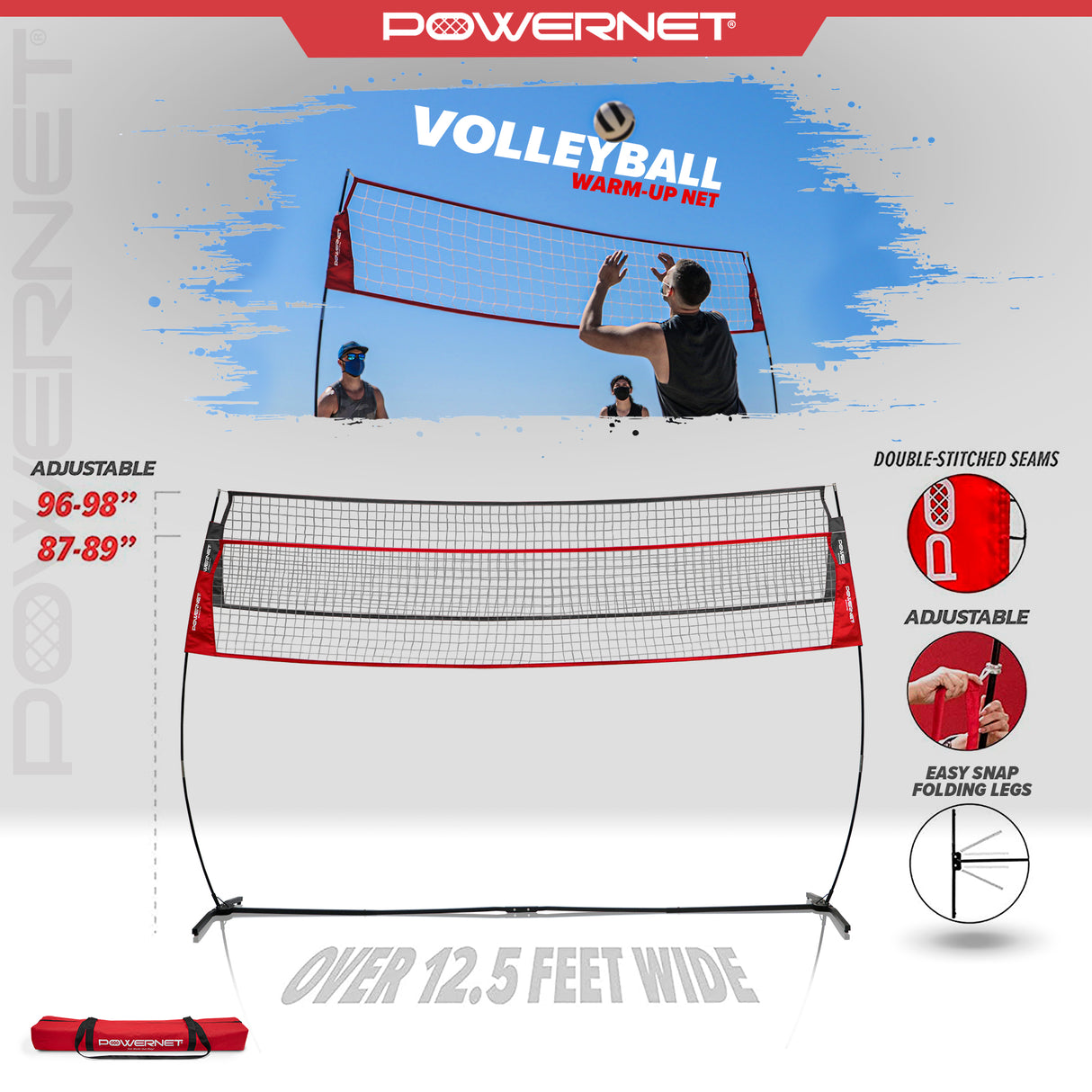 PRO Training Bundle | Volleyball Warm-up Net and Training Station TrainingNets by PowerNet