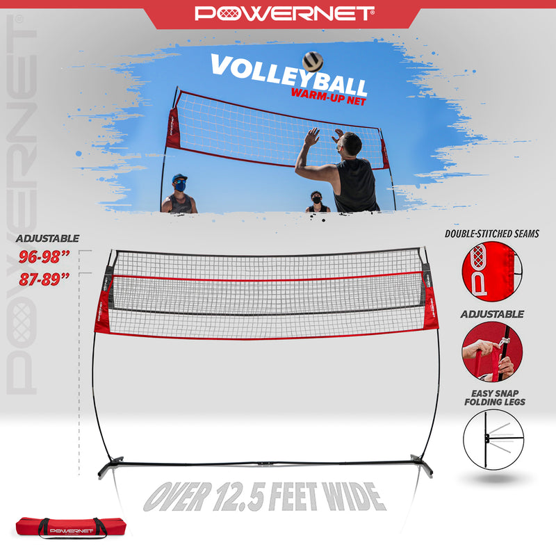 Freestanding Volleyball Warm Up Net Bundle
