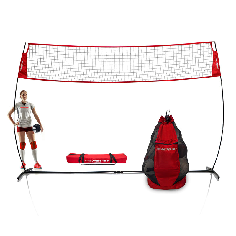 Freestanding Volleyball Warm Up Net Bundle