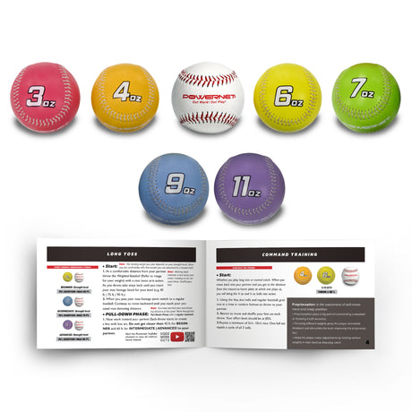 Weighted Baseball Kits Sports PowerNet Core Set + Long Toss Set
