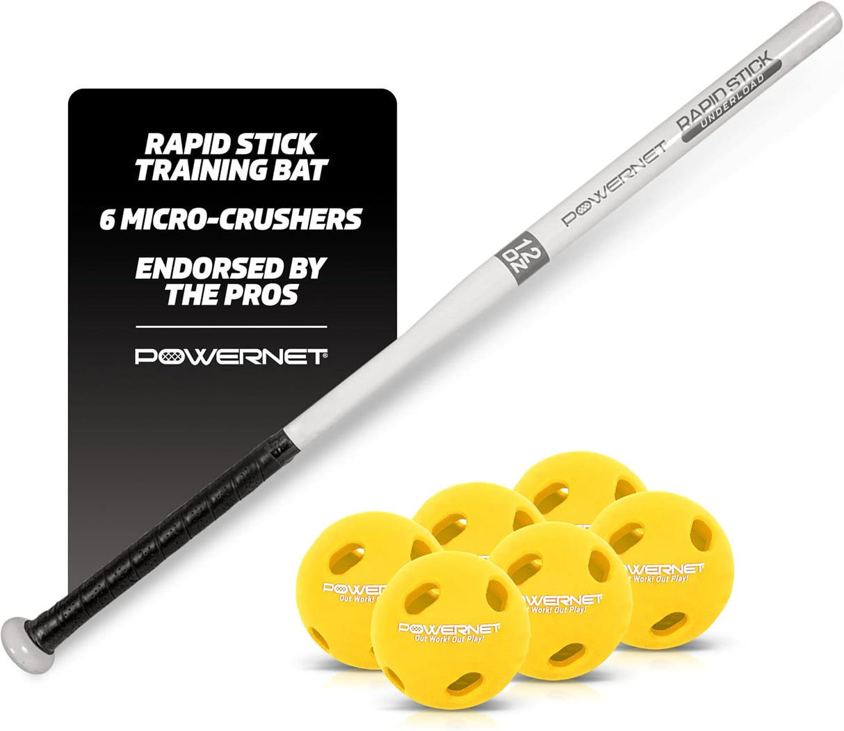 Rapid Stick Micro Crusher Bundle Training Bat PowerNet
