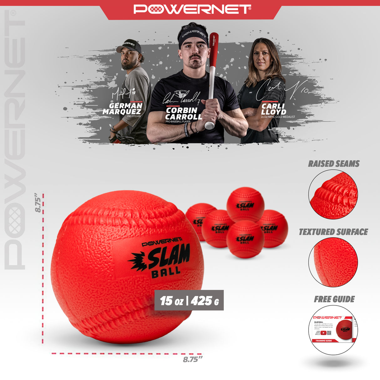 Slam Ball 6-Pack | Build Power TrainingNets by PowerNet