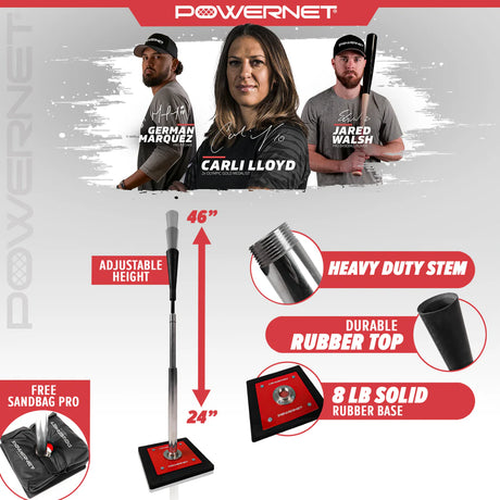PRO BUNDLE | One-Piece Pro Frame and Tee Bundles (7x7 Net (Black) + Pro Tee) PowerNet by TrainingNets