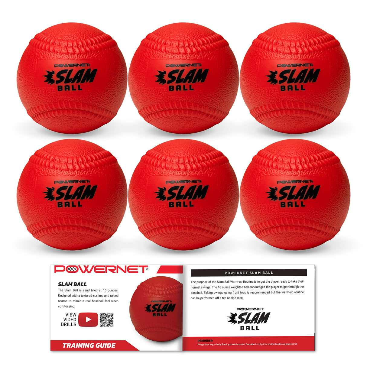 Slam Ball 6-Pack | Build Power TrainingNets by PowerNet