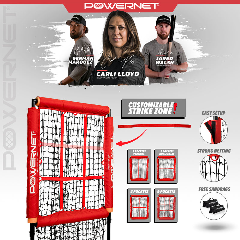 PowerNet Pitching Zone Pro 9-Pocket Target | TrainingNets