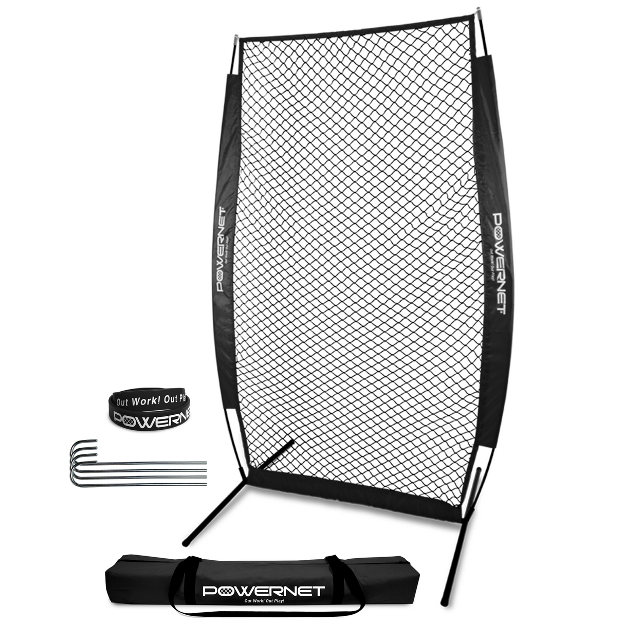 4 x 7 FT I-Screen Pitching Protection Training Net Sports PowerNet Black