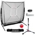 5x5 FT Baseball Softball Net Bundle | Strikezone & Tee