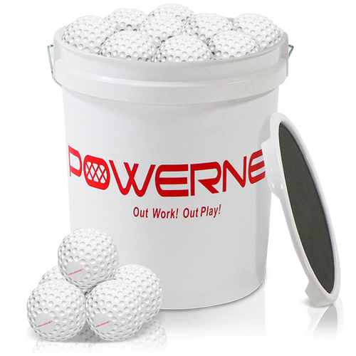 Launch F-lite Ultra Light Dimpled Practice Balls Baseball And Softball Pitching Machines PowerNet Bucket Bundle 4 Dozen F-lite Baseballs