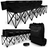 6 Seater Team Bench Portable Folding Chair Field Equipment PowerNet Black