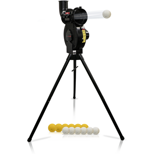 Launch F-Lite Pitching Machine | Simulates up to 90 MPH (V2) Pitching Machine PowerNet