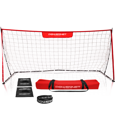 Soccer Goal | Lightweight Frame Ultra-Portable | Included Sandbag Sports PowerNet 12x6 FT Goal