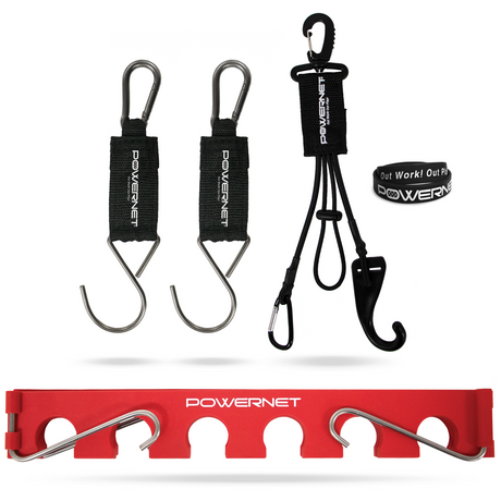 Dugout Bundle | Bat Fence Rack + Fence Hook + Gear Hanger Sports PowerNet