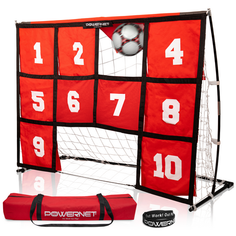 6x4 FT Numbered Soccer Target Goal TrainingNets by PowerNet