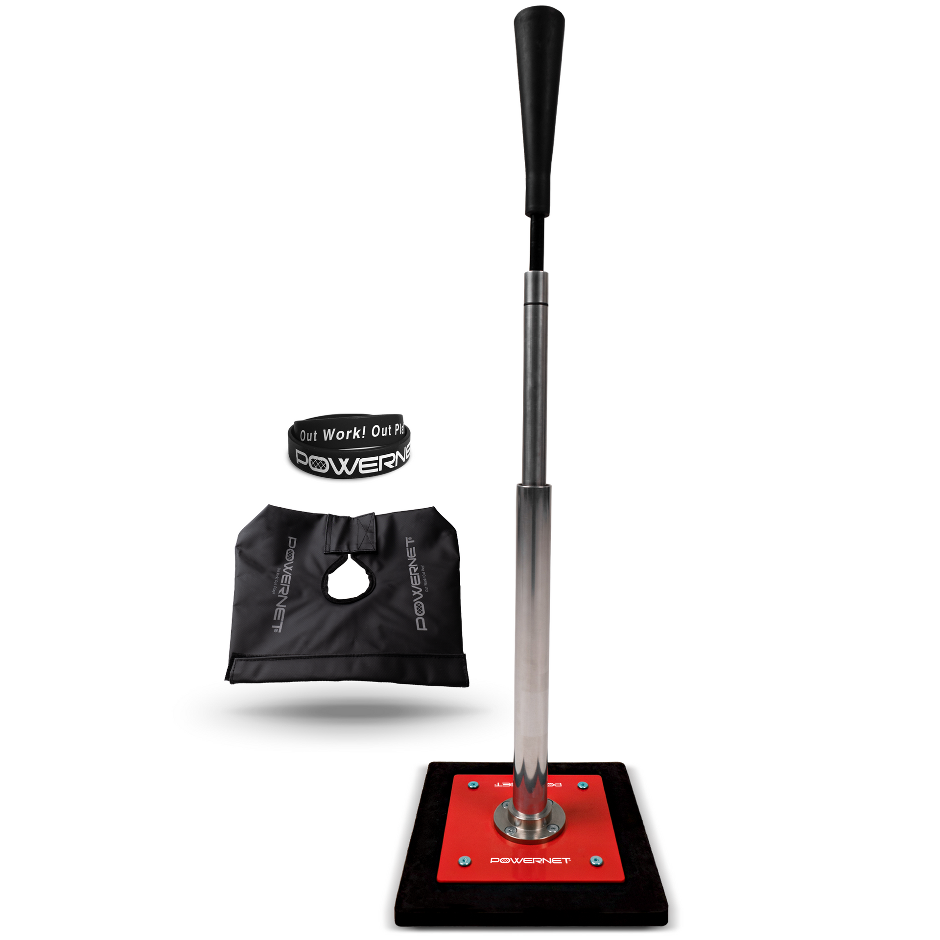 Pro Batting Tee | Heavy Duty 10 LB Base – PowerNet by TrainingNets