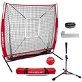 5x5 FT Baseball Softball Net Combo | Strikezone & Tee