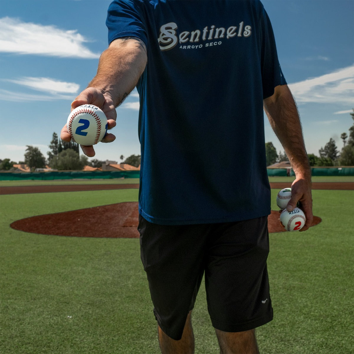 Pitch Vision Training Baseballs 3 OR 9 Pack | 4 Numbered Sides | Multicolored Training Ball PowerNet