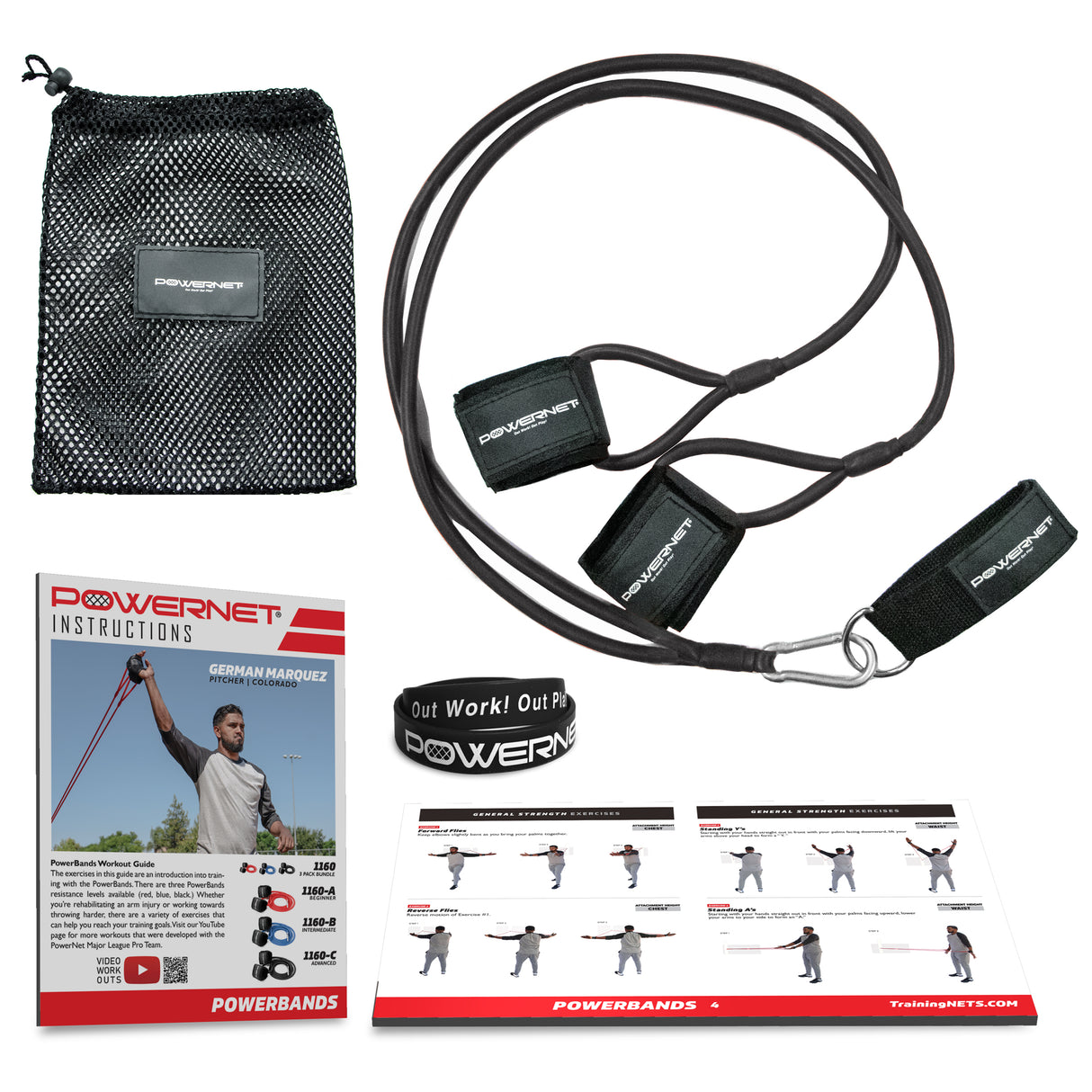 Arm Care PowerBands Sports PowerNet Black | Advanced