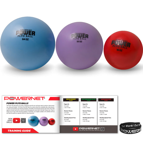 Plyometric Training Balls TrainingNets by PowerNet 3 pk Set