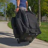 PRO Rolling Baseball Coach Bag Caddy | Holds Two Gallon Bucket Balls PowerNet by TrainingNets