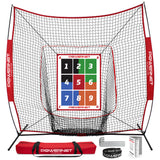 Numbered Pitching Trainer Pad Pitching Pad PowerNet 7x7 Pad Net Bundle