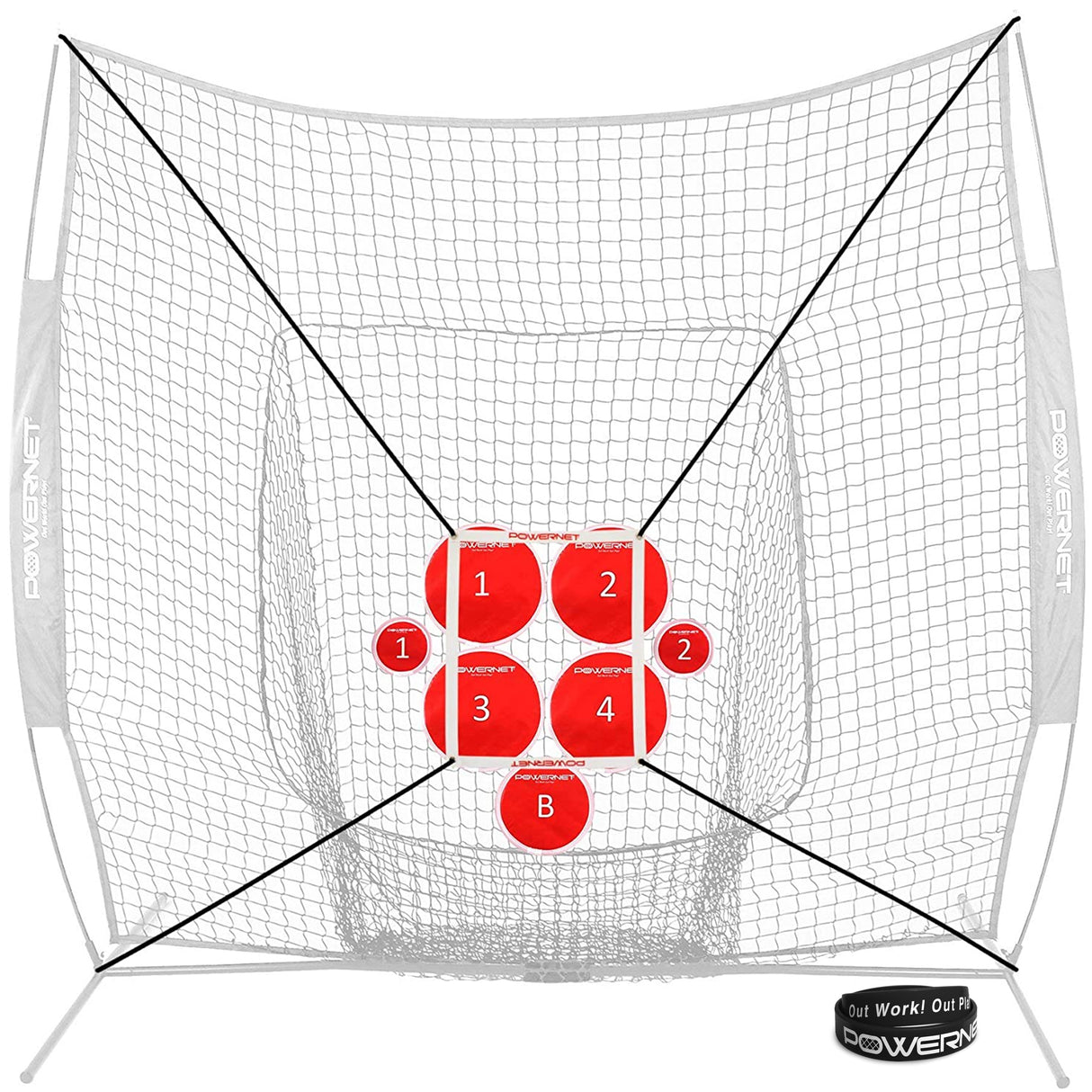 Pitch Perfect Targets and Strike Zone Attachment for 7x7 Net Sports PowerNet
