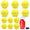 Weighted Hitting Training Balls | 6 PK 2.8" and 6 PK 2" Micro Ball Combo sports PowerNet YELLOW | 12 oz + 3.5 oz