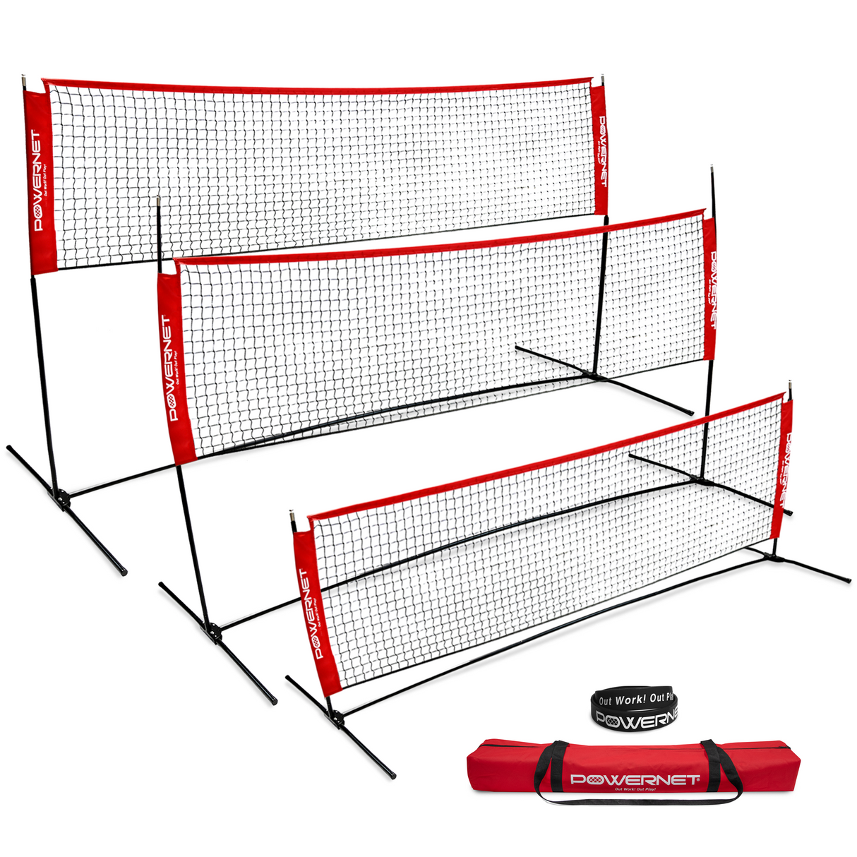 10x3 FT Portable Badminton, Tennis, Volleyball, Pickleball Net Sports PowerNet