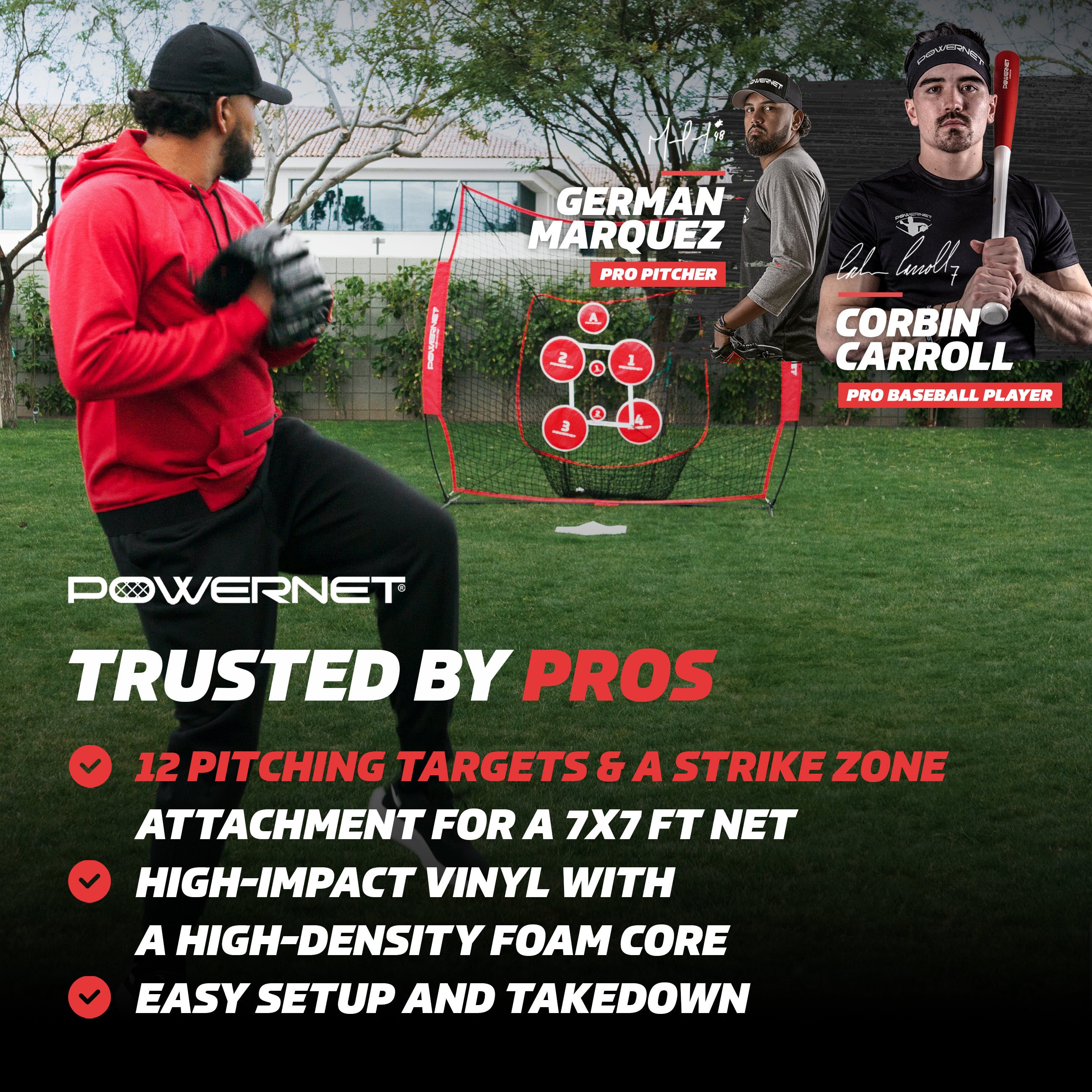 Pitch Perfect Targets and Strike Zone Attachment for 7x7 Net
