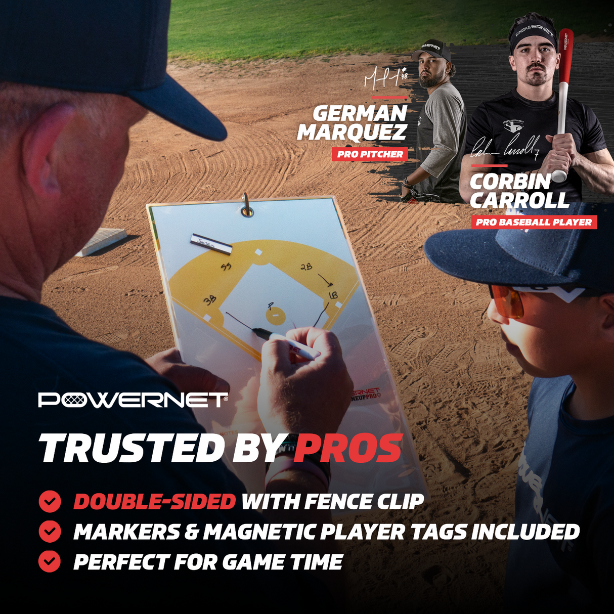 Magnetic Softball Baseball Lineup Coaching Board For Dugout Coaching Board PowerNet