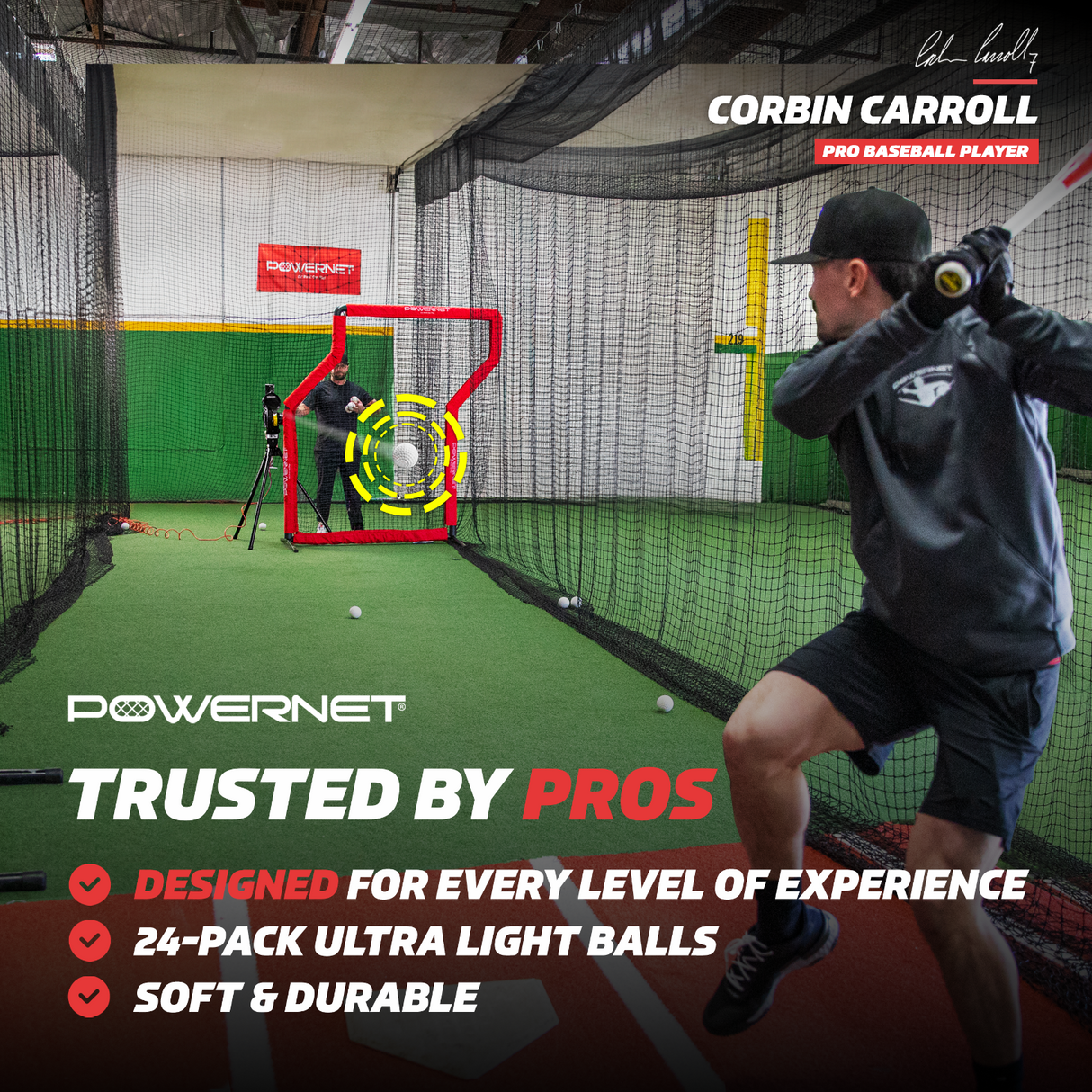 Launch F-lite Ultra Light Dimpled Practice Balls Baseball And Softball Pitching Machines PowerNet