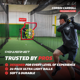 Launch F-lite Ultra Light Dimpled Practice Balls Baseball And Softball Pitching Machines PowerNet