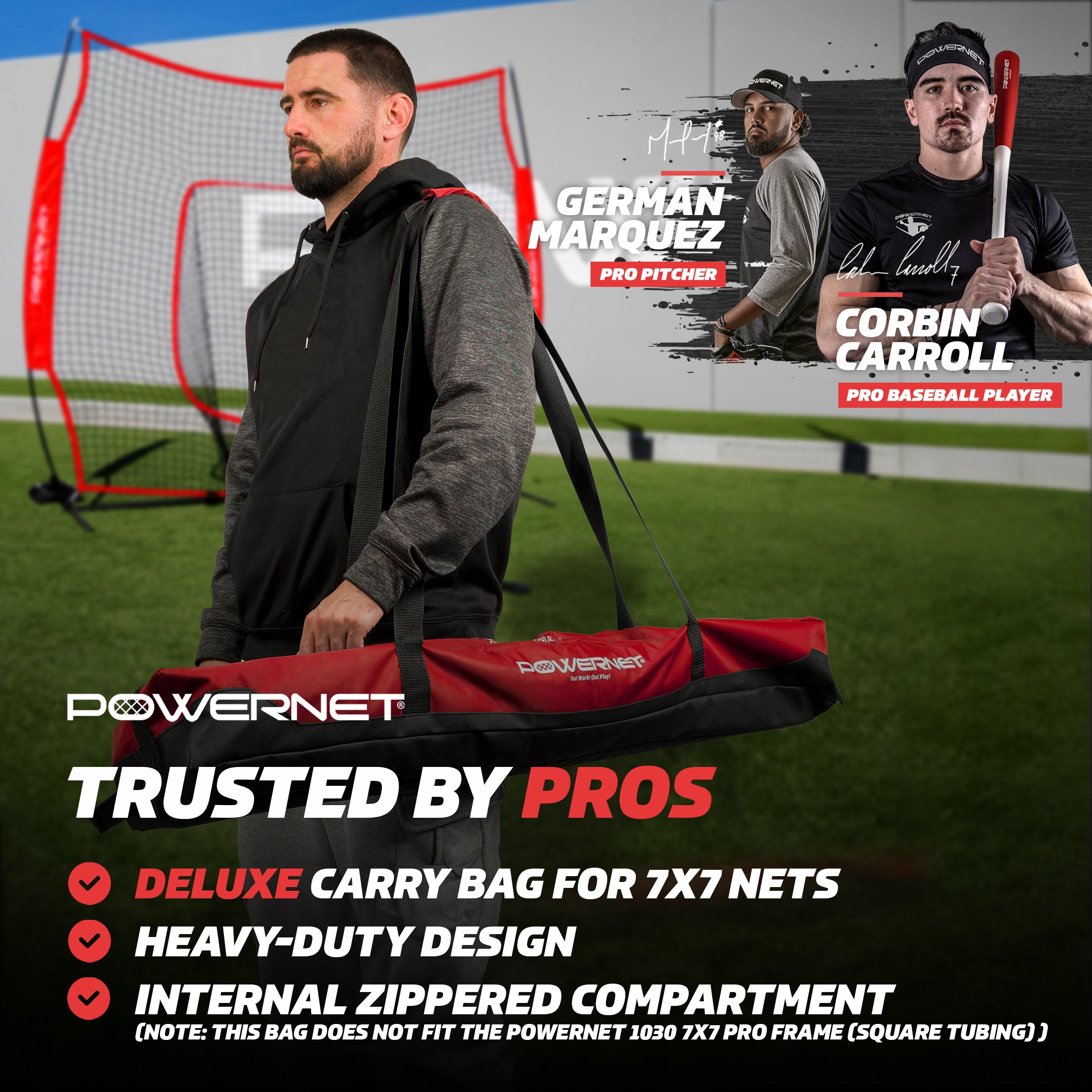 Deluxe Replacement Carry Bag (Bag Only) | For 7x7 Ft Baseball
