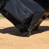 PRO Rolling Baseball Coach Bag Caddy | Holds Two Gallon Bucket Balls PowerNet by TrainingNets