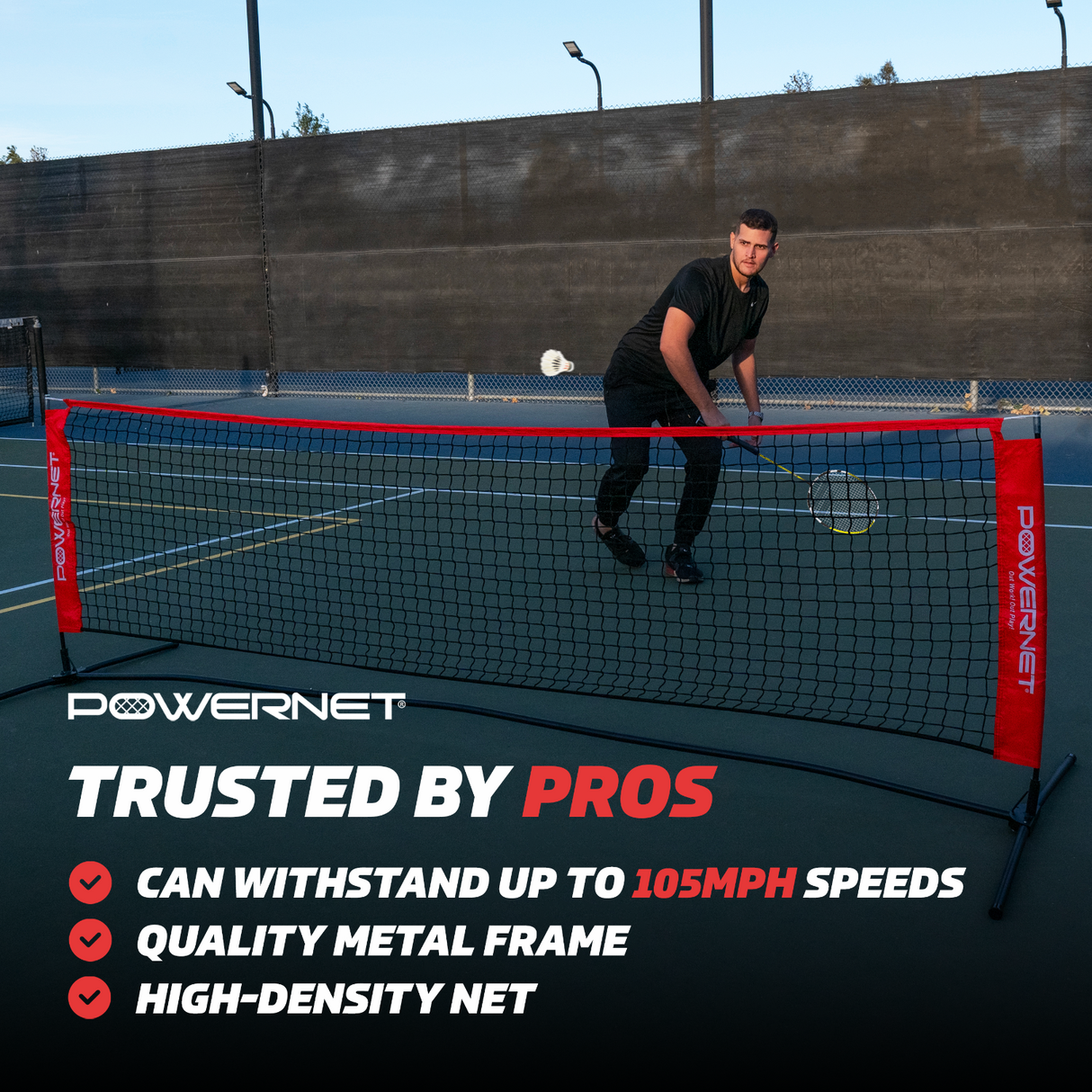 10x3 FT Portable Badminton, Tennis, Volleyball, Pickleball Net Sports PowerNet