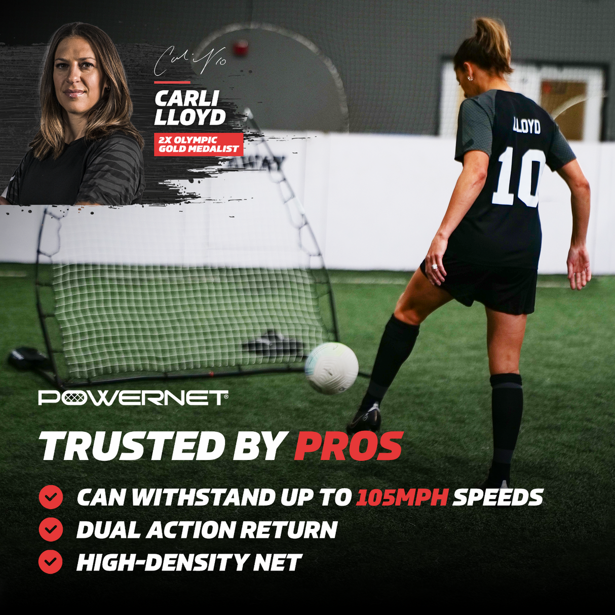 Rebounder Training Net for Soccer, Lacrosse, Baseball, Softball Sports PowerNet