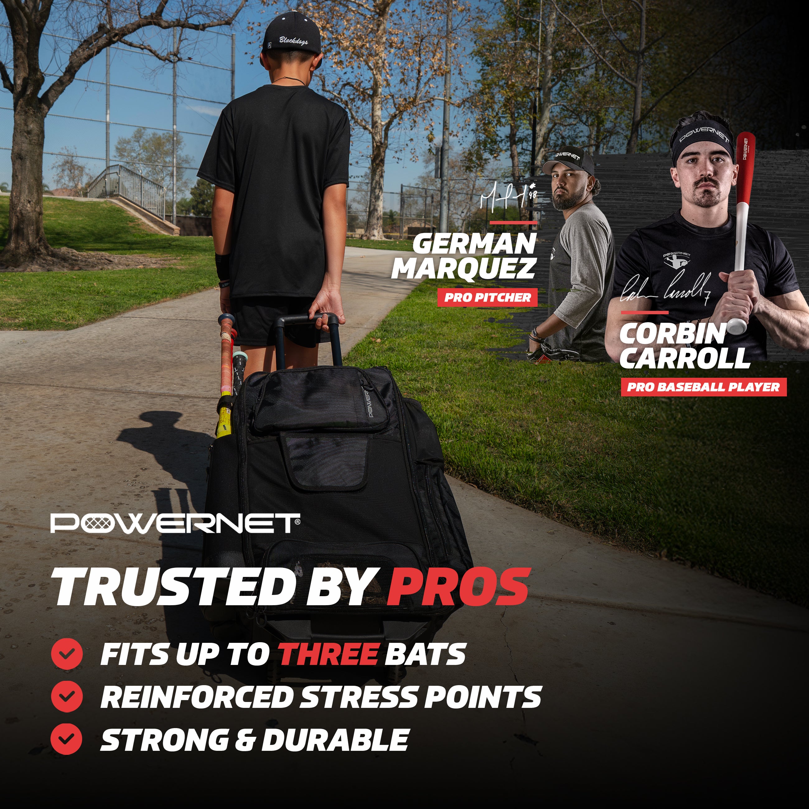 PRO Odyssey Rolling Backpack for Softball & Baseball – PowerNet by