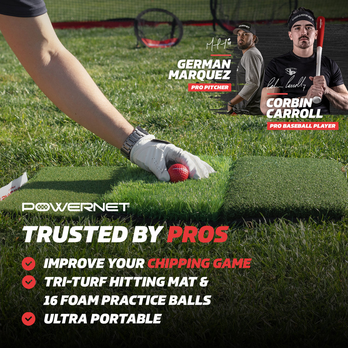 Golf Mat and Ball Bundle Sports PowerNet